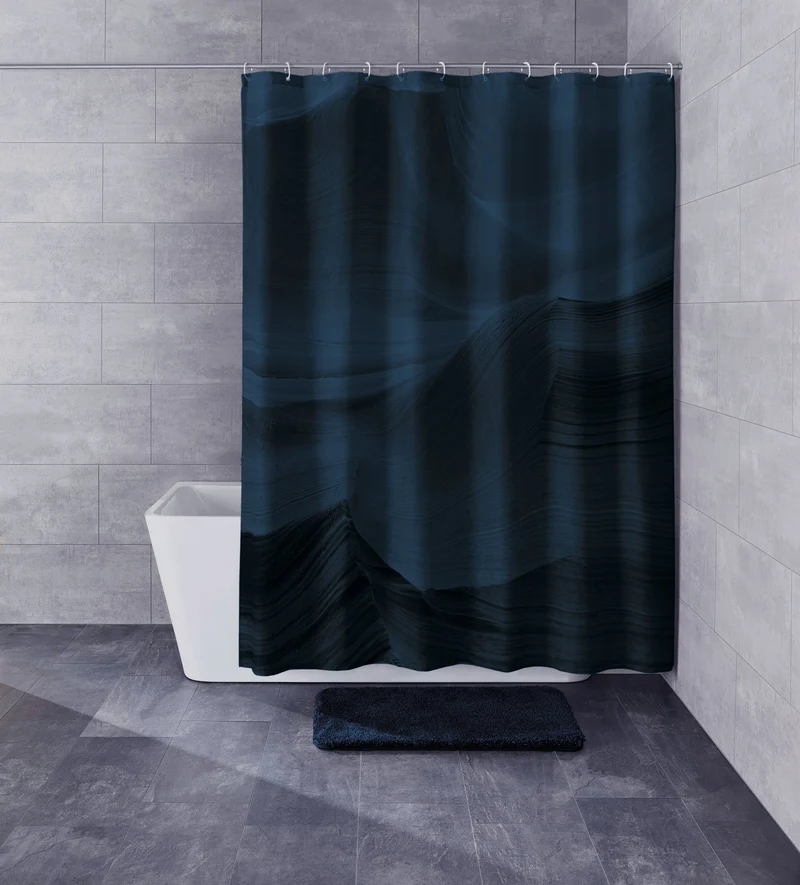 Duschvorhang Textil MYSTIC Navy 180 x 200 cm