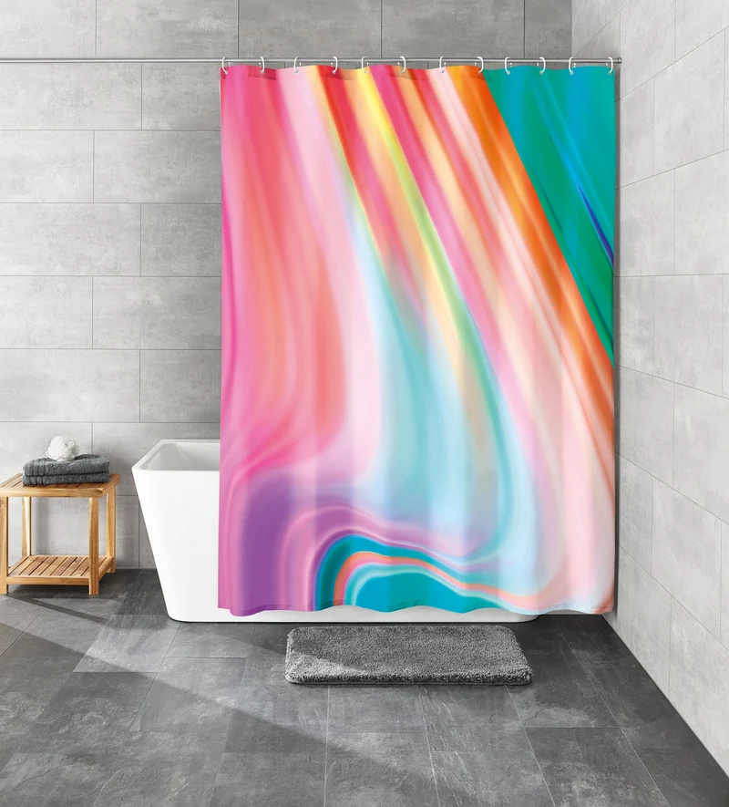 Duschvorhang Textil VIBES Multicolor 180 x 200 cm