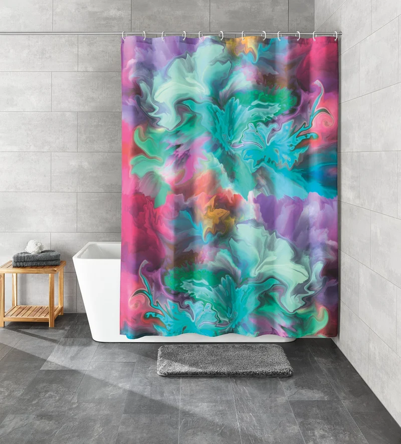 Duschvorhang Textil FUSION Multicolor 180 x 200 cm