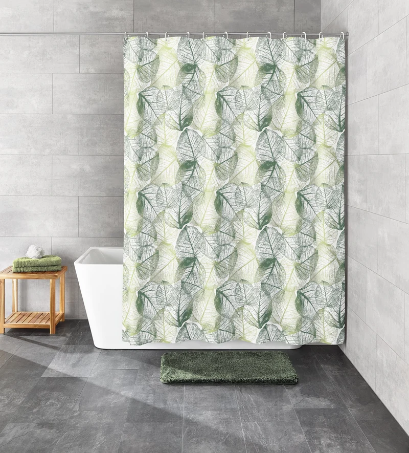 Duschvorhang Textil SELVA Dill 180 x 200 cm
