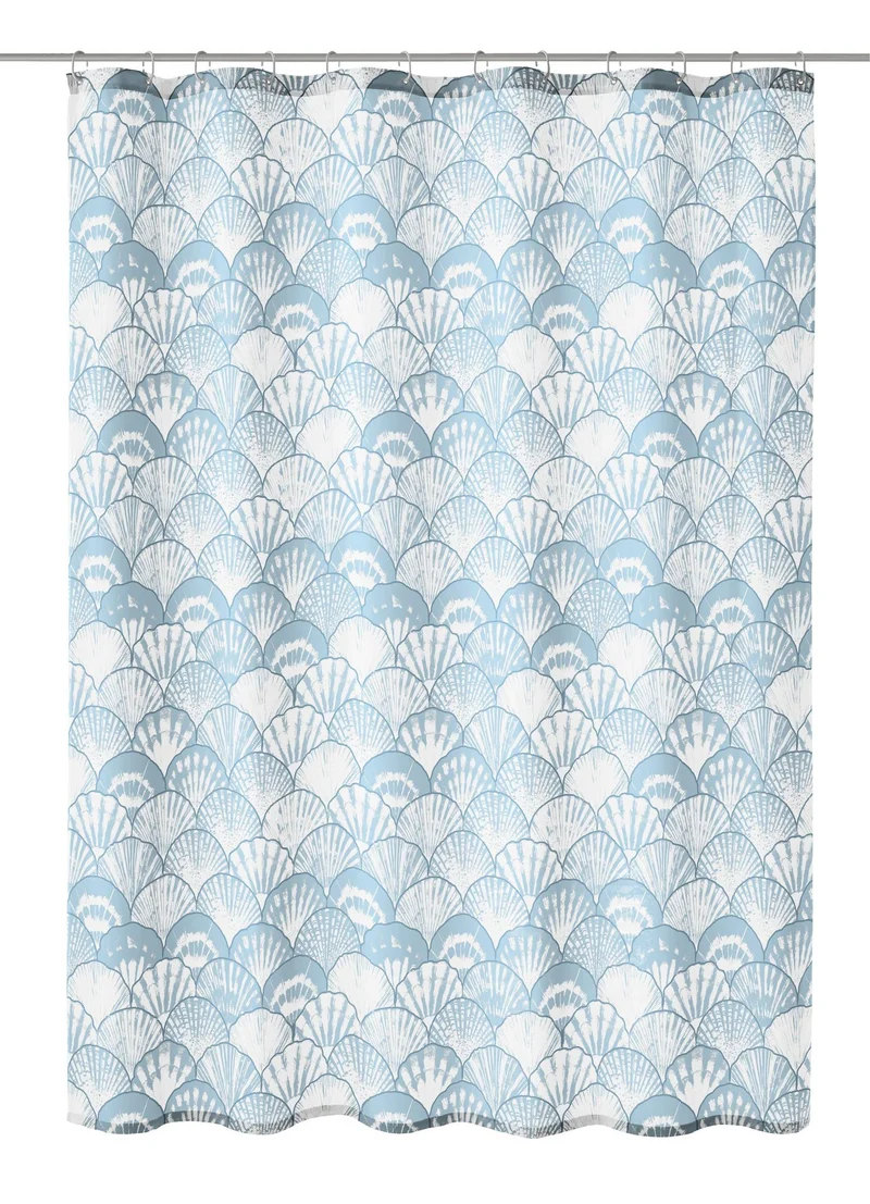 Duschvorhang Textil CONCHA Iceblue 180 x 200 cm