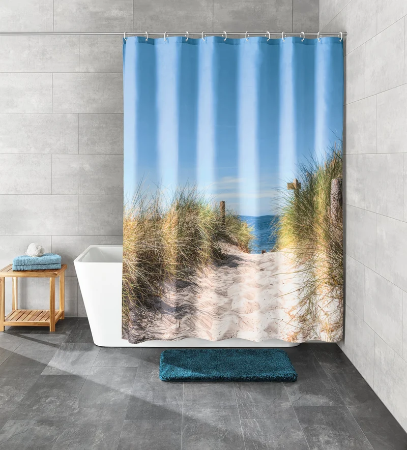 Duschvorhang Textil BORKUM Multicolor 180 x 200 cm