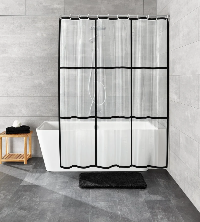 Duschvorhang PEVA BROOKLYN Clear 180 x 200 cm
