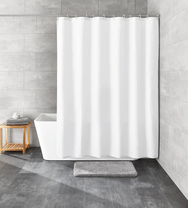Duschvorhang Textil CARAVELLE Weiß 240 x 180 cm