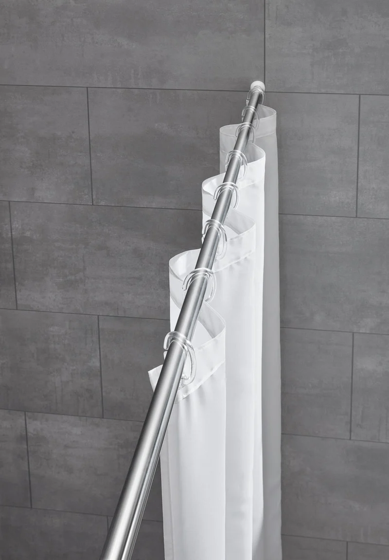 Duschvorhang-Federstange ⌀ 25 mm Chromfarben 125 - 220 cm Teleskopstange