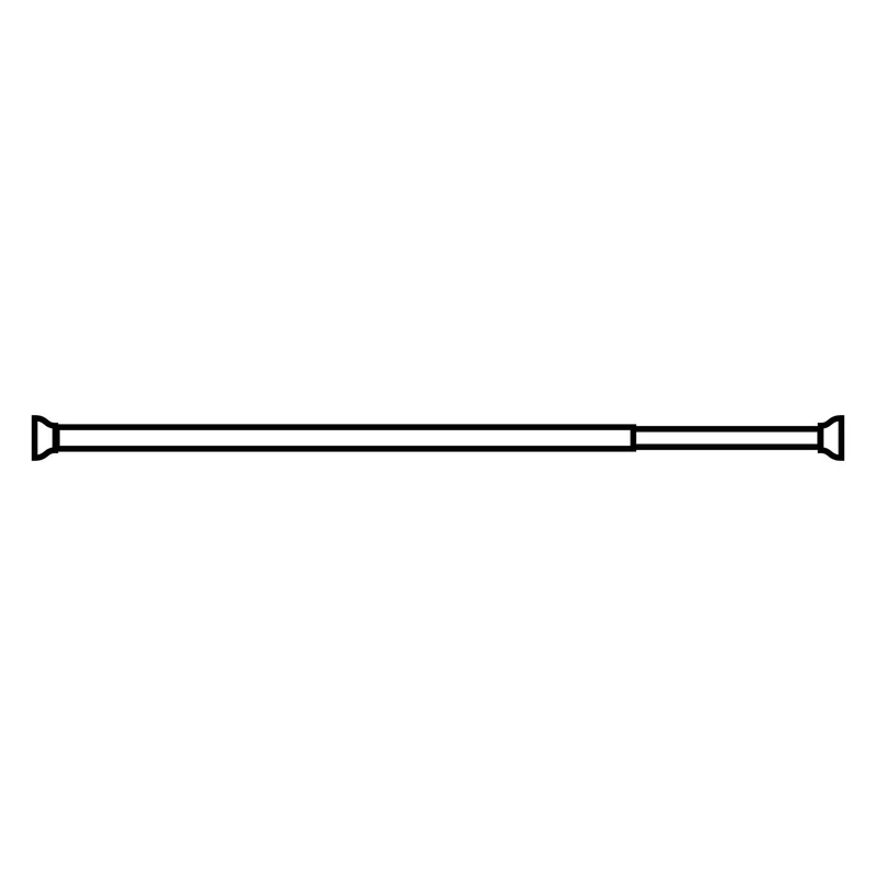 Duschvorhang-Federstange ⌀ 21 mm Schwarz 125 - 220 cm Teleskopstange
