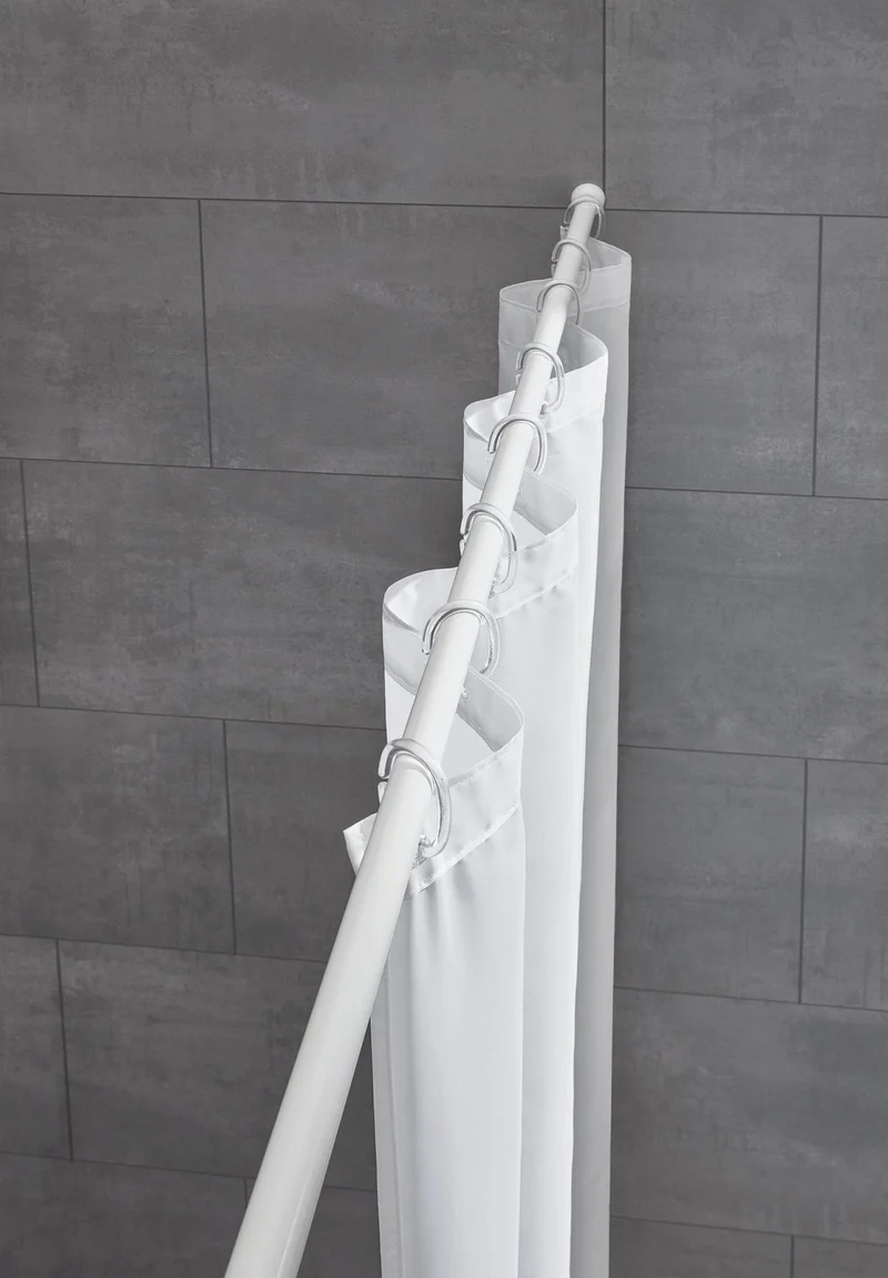 Duschvorhang-Federstange ⌀ 21 mm Weiß 75 - 125 cm Teleskopstange