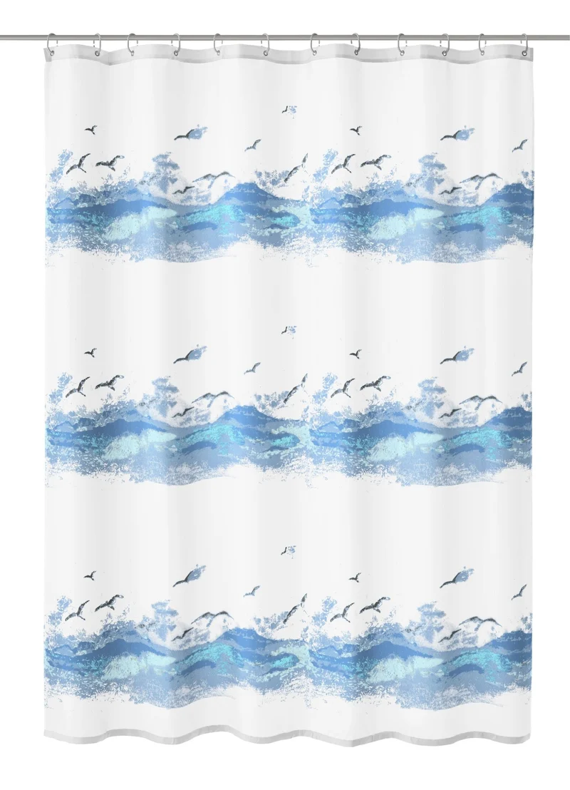Duschvorhang Textil SEASIDE Krokusblau 240 x 180 cm