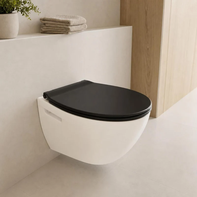 WC-Sitz ALLEY Schwarz mit Absenkautomatik und Easy Clean