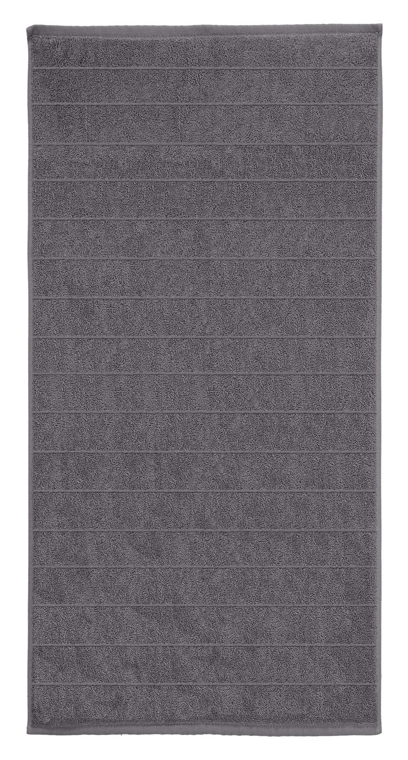Frottier Duschtuch VIA Schiefer 70 x 140 cm