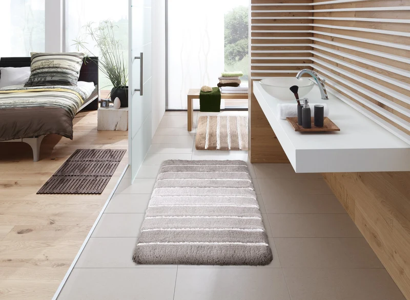 Badteppich PHOENIX Taupe 60 x 60 cm