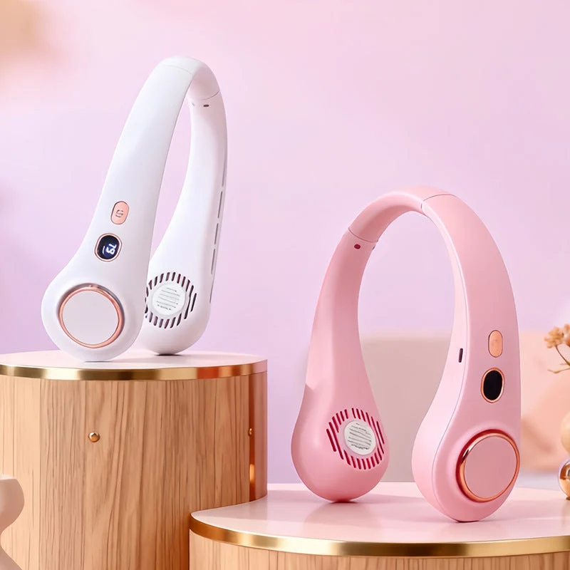 Dame Bærbar Nakkevifte med Ergonomisk Design og Kjølefunksjon Luvikno