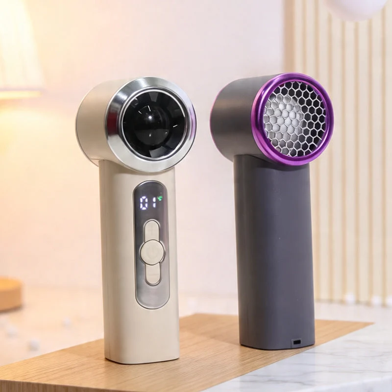Kvinner bærbar mini vifte med intelligent LED-skjerm Luvikno