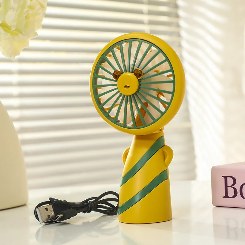 Kvinne Bærbar Mini Håndvifte med USB-lader og ergonomisk design Luvikno