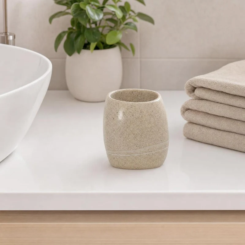 Zahnputzbecher STONES Sandbeige