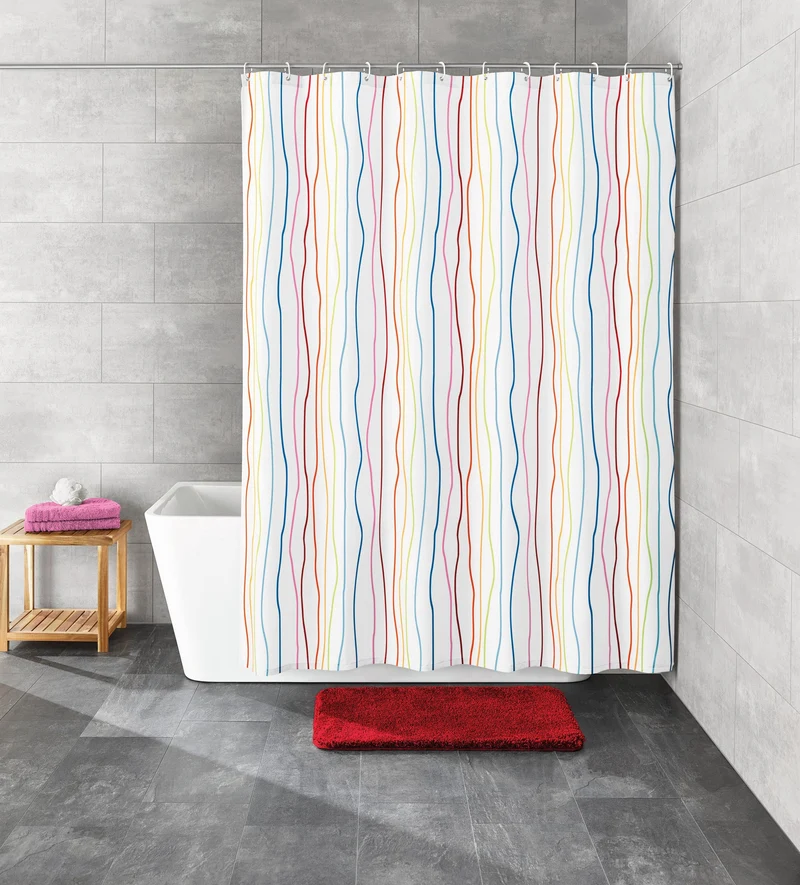 Duschvorhang Textil JOLIE Multicolor 180 x 200 cm