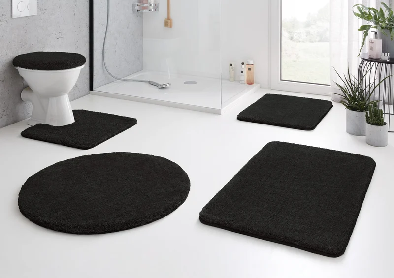 Badteppich RELAX Schwarz 60 x 100 cm