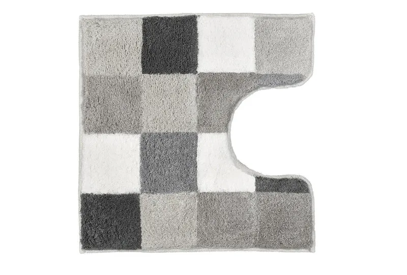 WC-Vorleger CARO Flanell 55 x 55 cm mit Ausschnitt