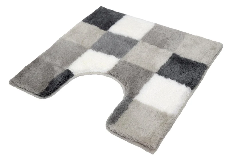 WC-Vorleger CARO Flanell 55 x 55 cm mit Ausschnitt