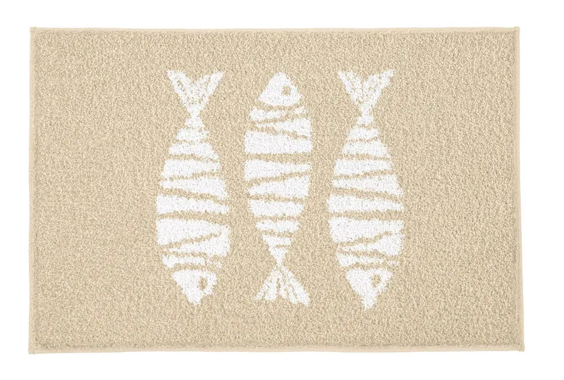 Badteppich FISH Sandbeige 60 x 90 cm