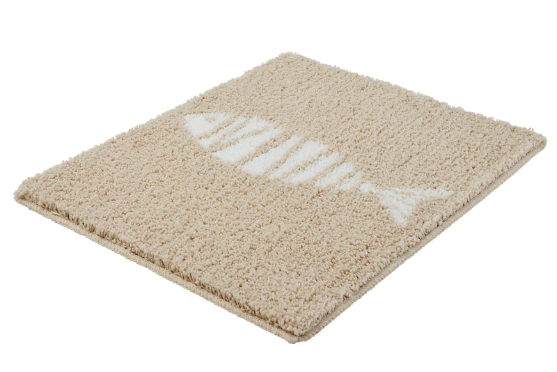 Badteppich FISH Sandbeige 50 x 60 cm