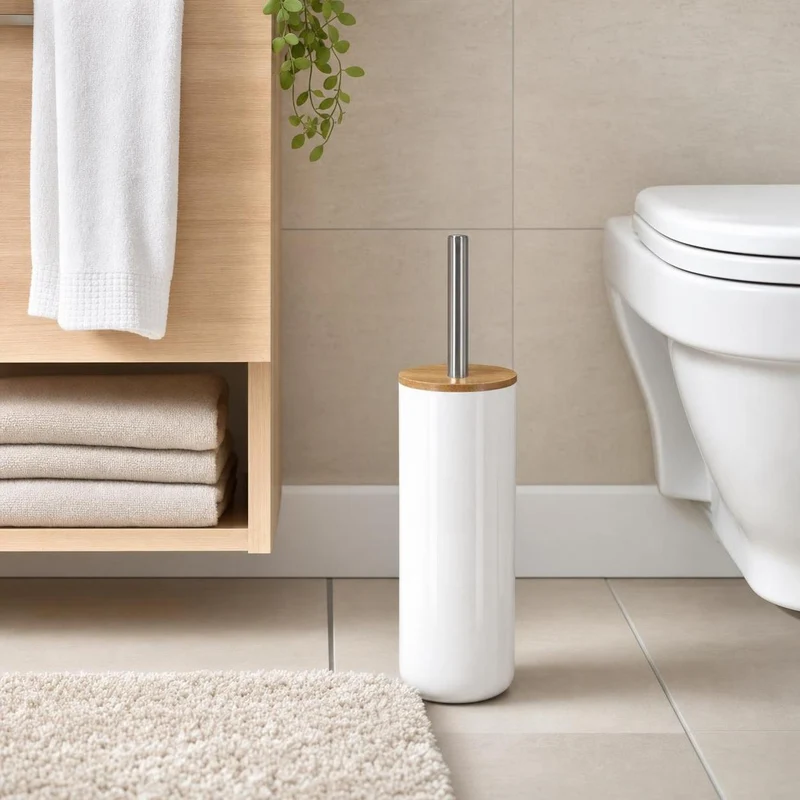 WC-Bürsten-Halter TIMBER Weiß