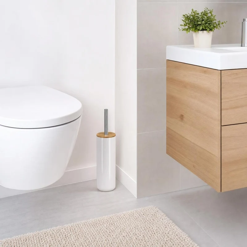 WC-Bürsten-Halter TIMBER Weiß
