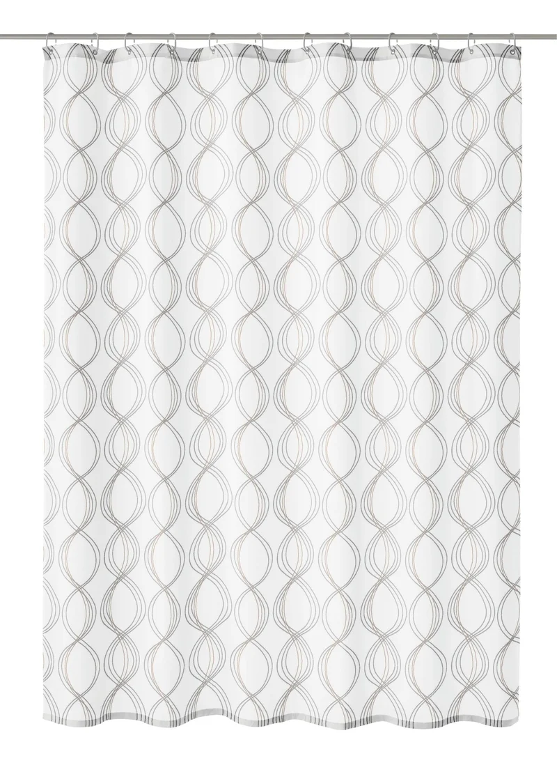 Duschvorhang Textil CLASSY Weiß 120 x 200 cm