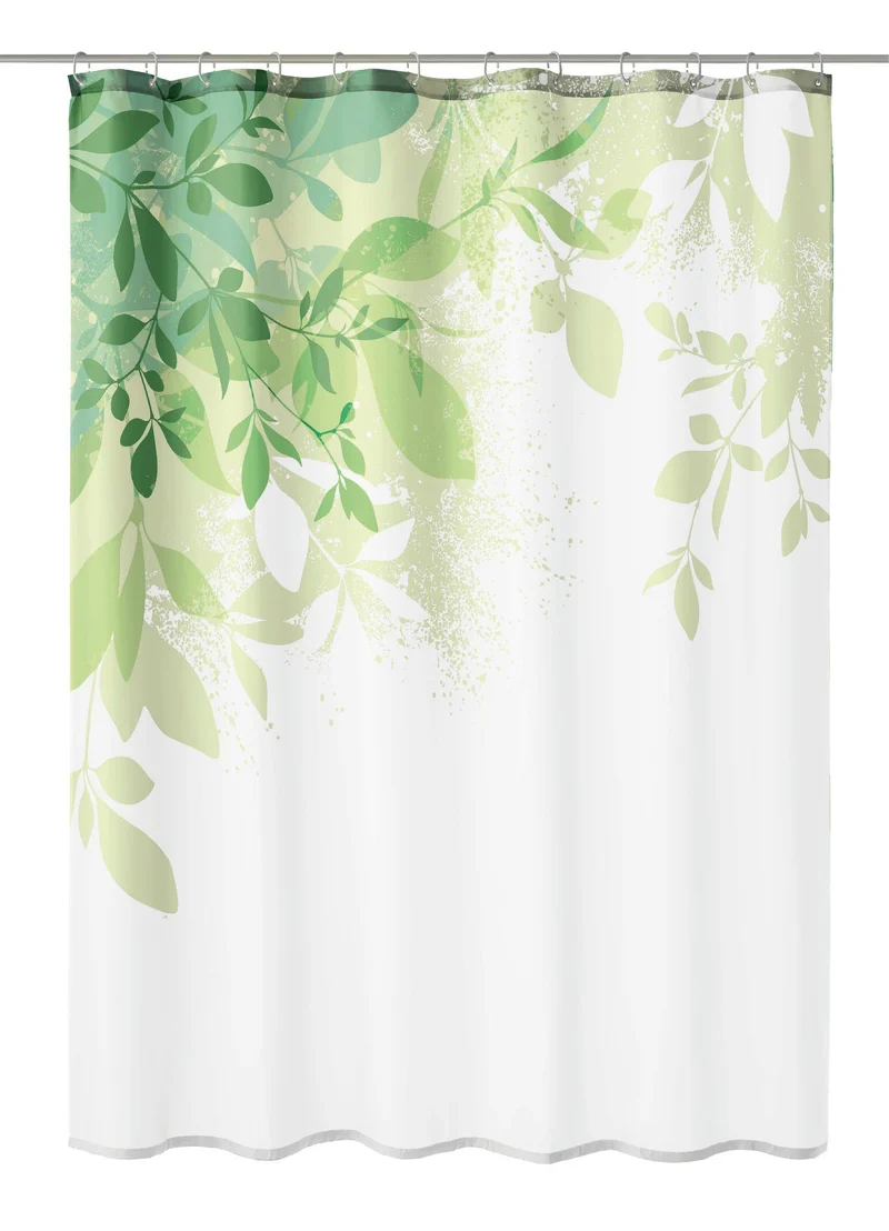 Duschvorhang Textil FLORESTA Grün 180 x 180 cm