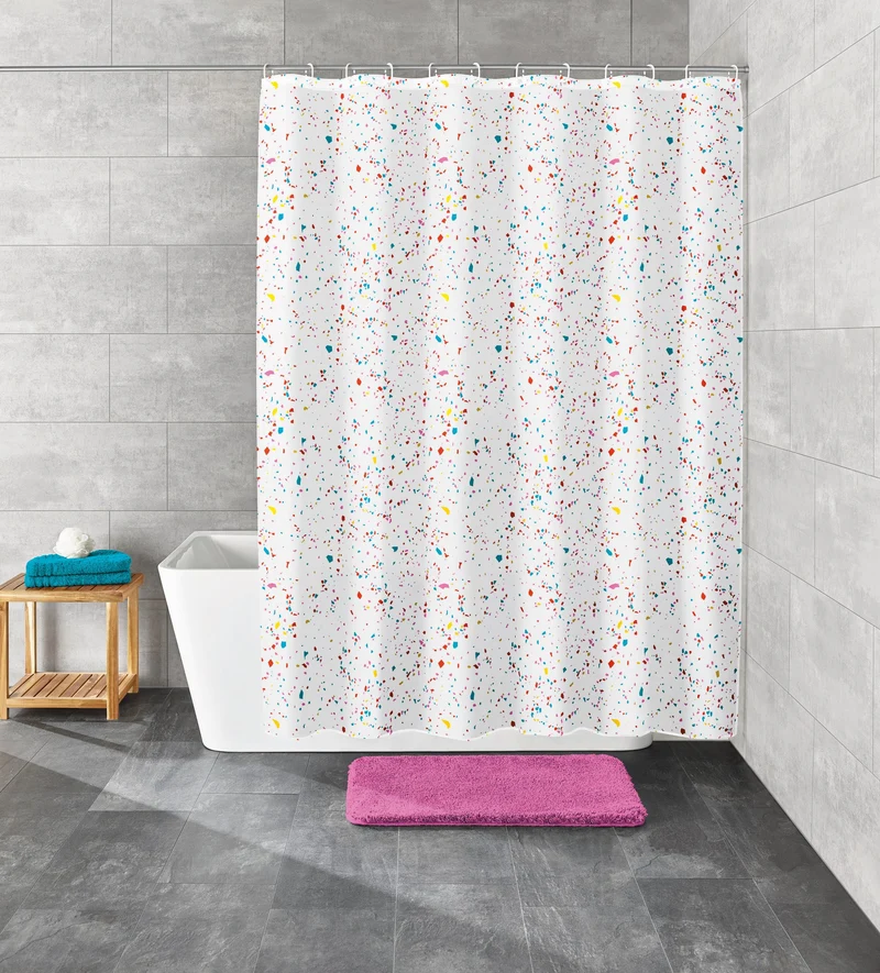 Duschvorhang PEVA CONFETTI Multicolor 180 x 200 cm