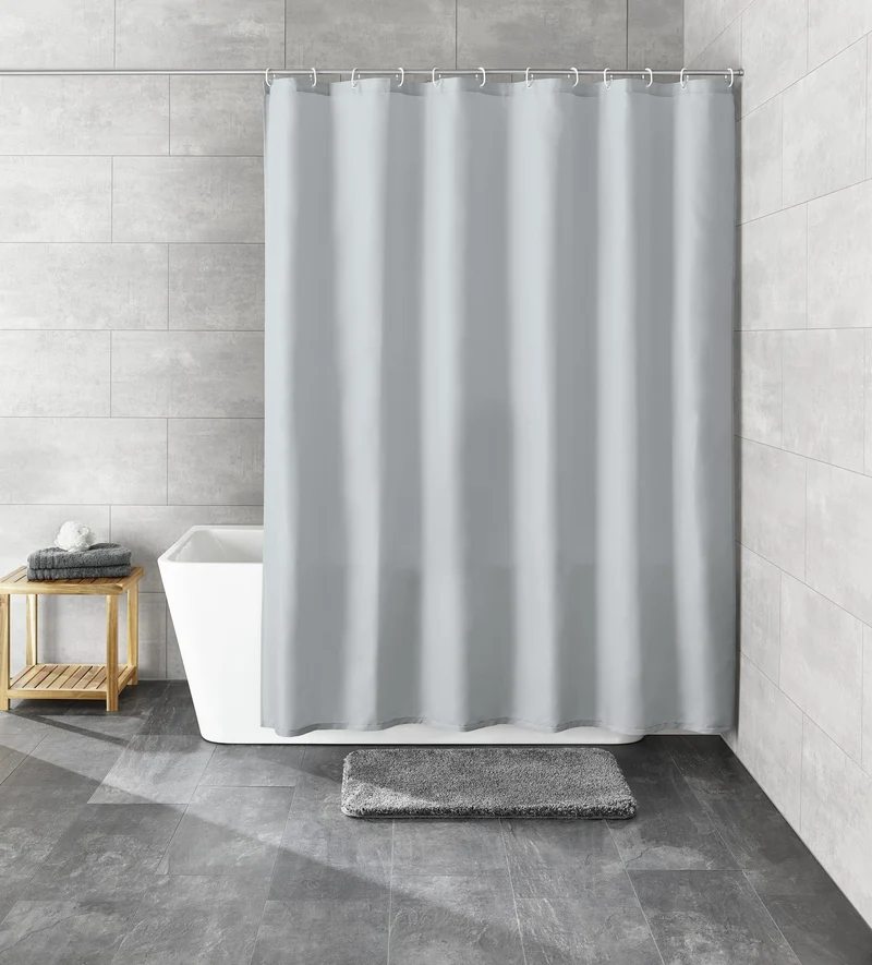 Duschvorhang Textil RICA Nebel 180 x 200 cm