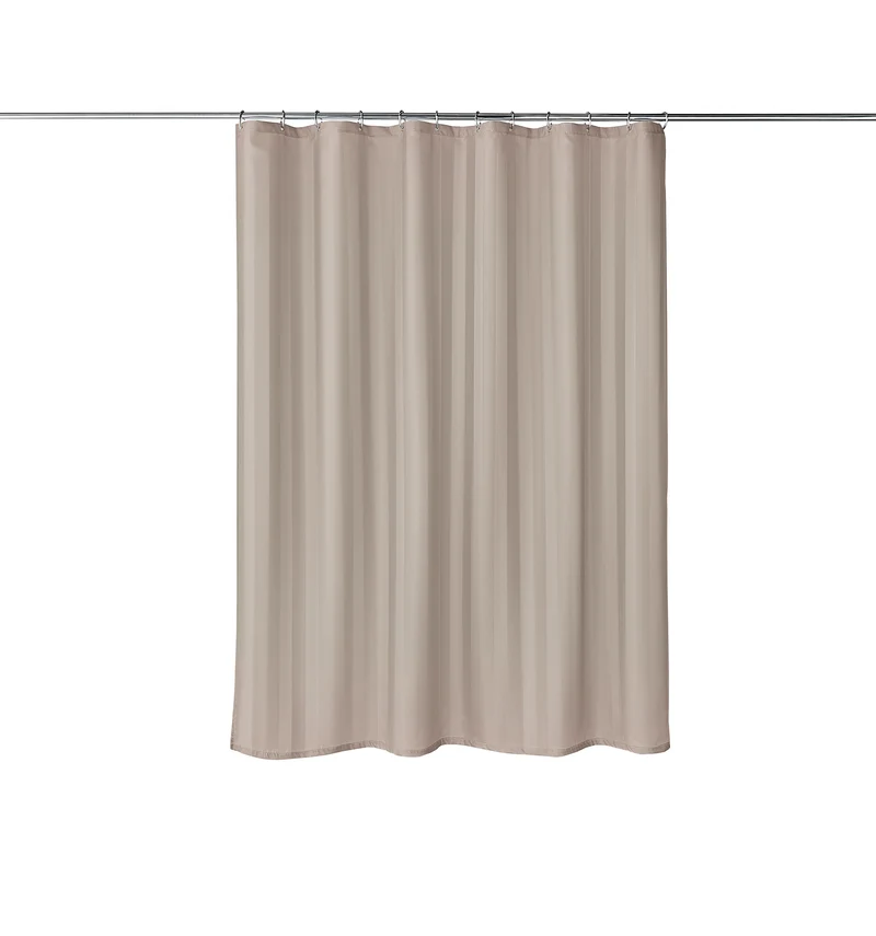 Duschvorhang Textil STRIPIA Ecru 180 x 200 cm