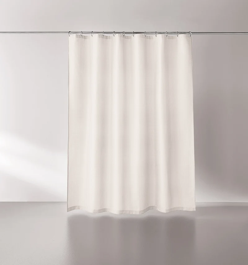 Duschvorhang Textil GRIGLIA Ecru 180 x 200 cm