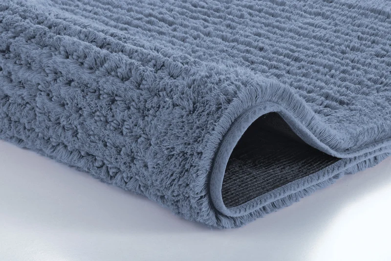 Badteppich NET Stahlblau 80 x 140 cm