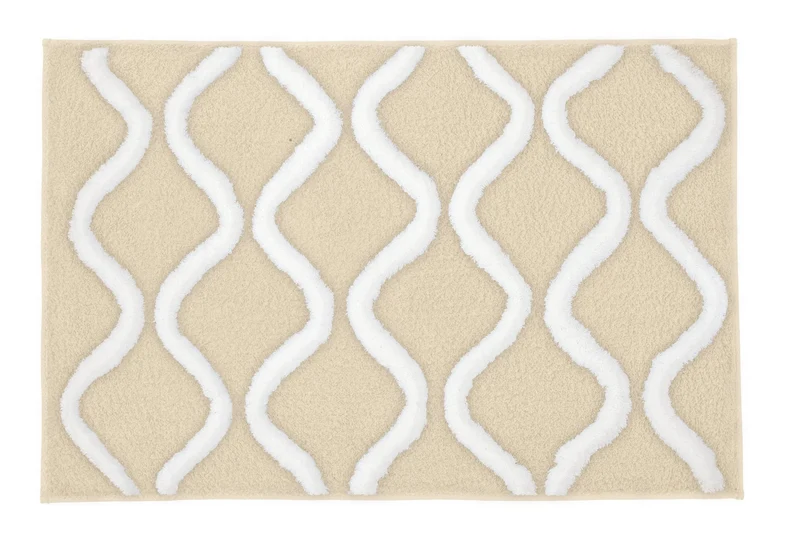 Badteppich PIANA Sandbeige 60 x 90 cm