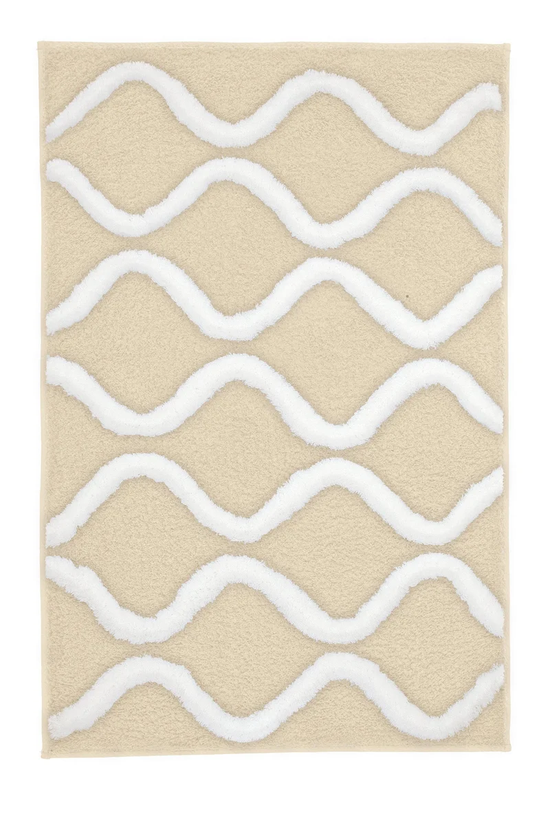 Badteppich PIANA Sandbeige 60 x 90 cm