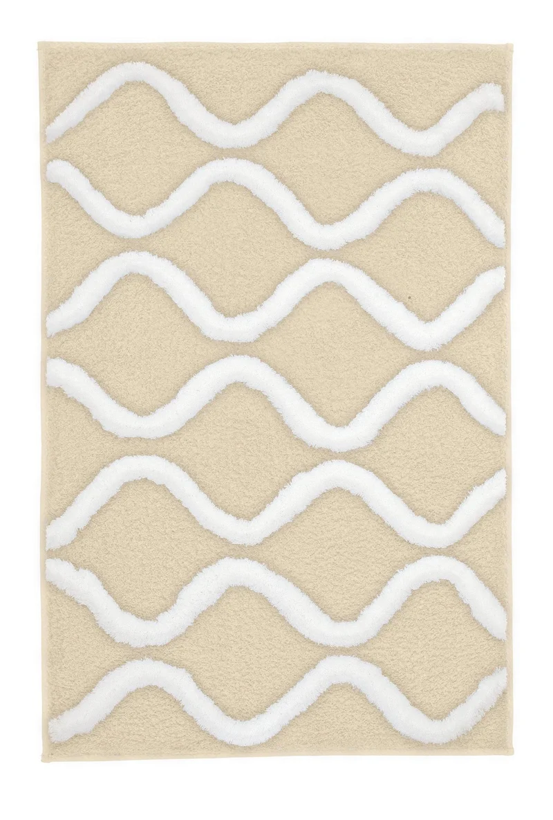 Badteppich PIANA Sandbeige 70 x 120 cm