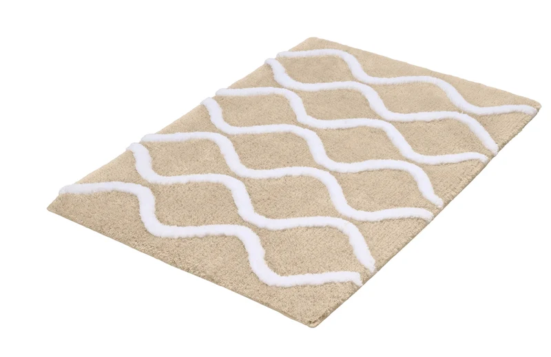 Badteppich PIANA Sandbeige 70 x 120 cm
