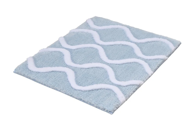 Badteppich PIANA Stahlblau 55 x 65 cm