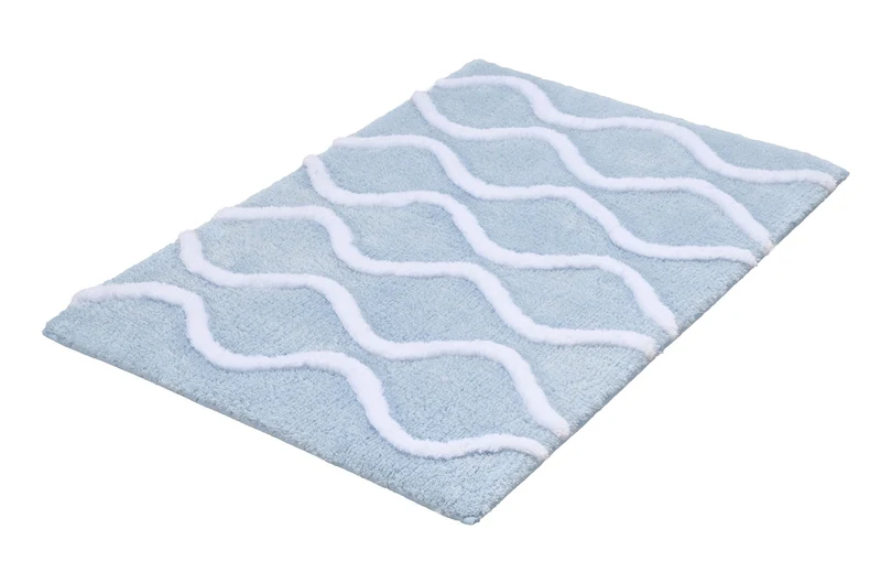 Badteppich PIANA Stahlblau 70 x 120 cm
