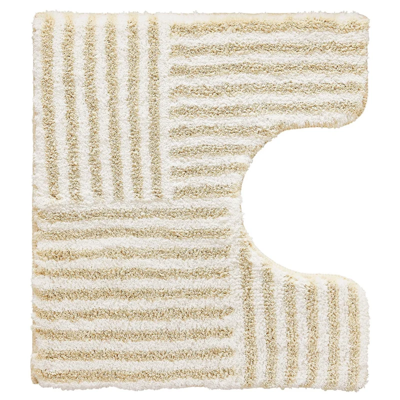 WC-Vorleger CHELSEA Sandbeige 55 x 50 cm mit Ausschnitt