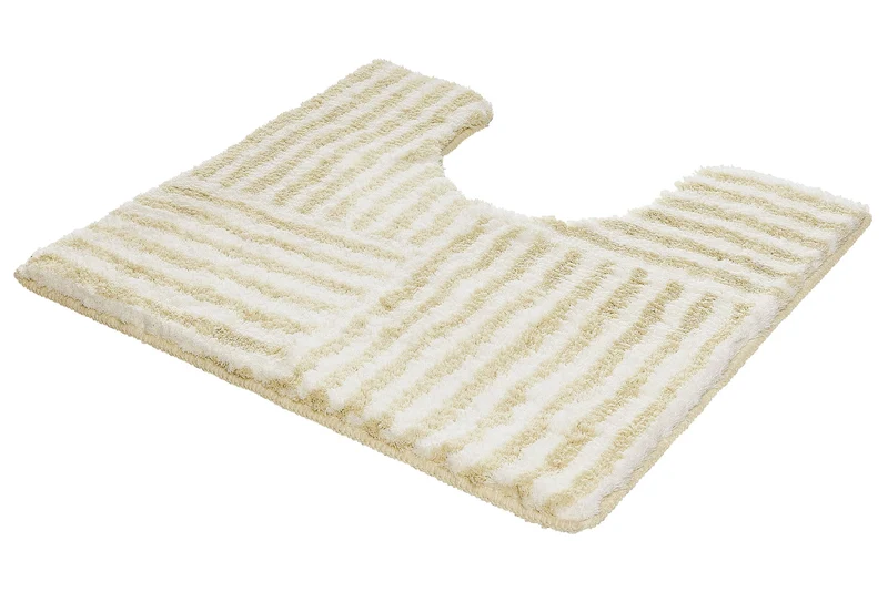 WC-Vorleger CHELSEA Sandbeige 55 x 50 cm mit Ausschnitt