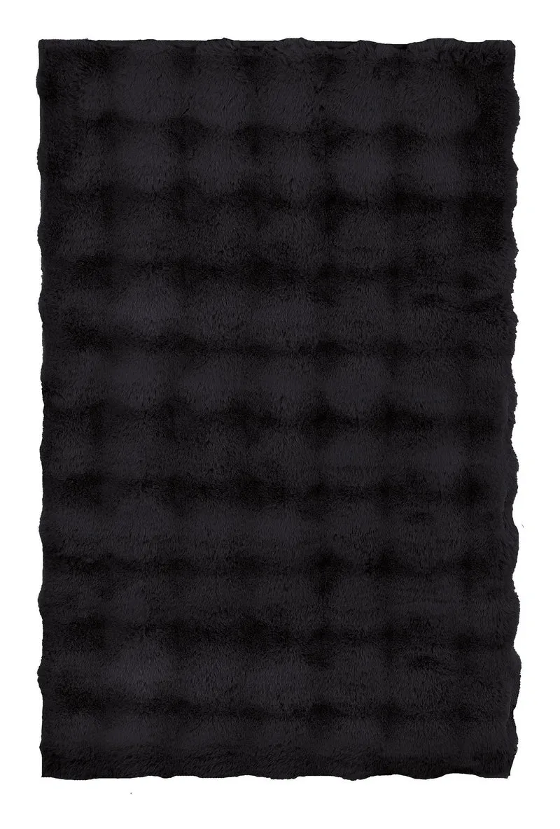 Badteppich CLOUD Schwarz 60 x 90 cm