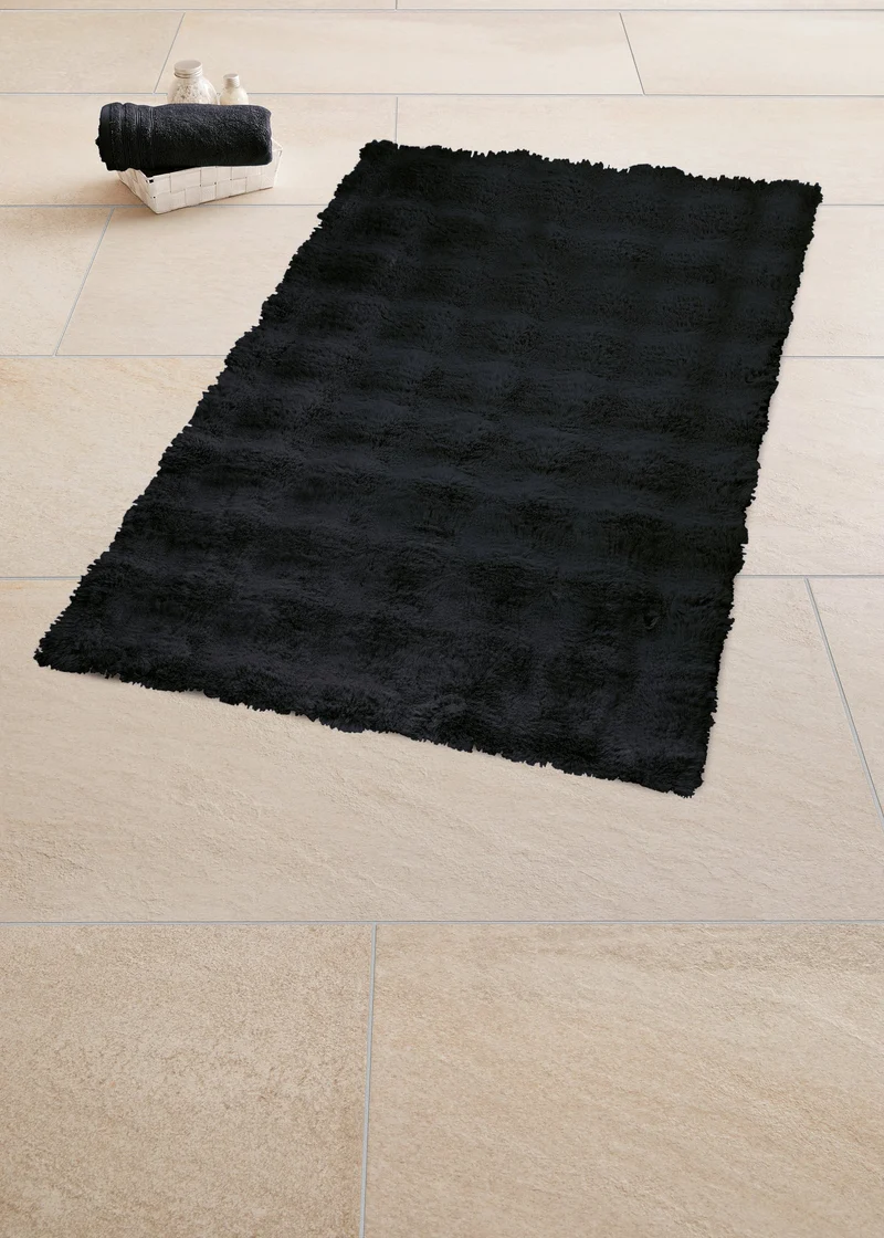 Badteppich CLOUD Schwarz 60 x 90 cm