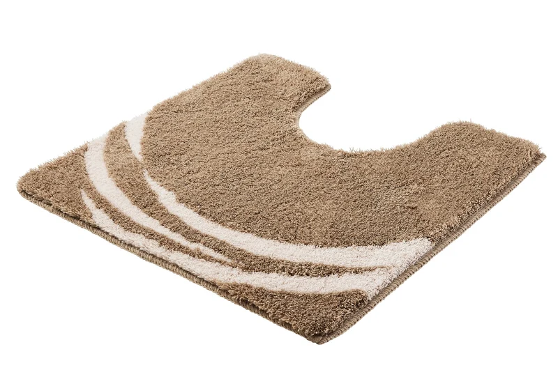WC-Vorleger MYSTIC Taupe 55 x 55 cm mit Ausschnitt