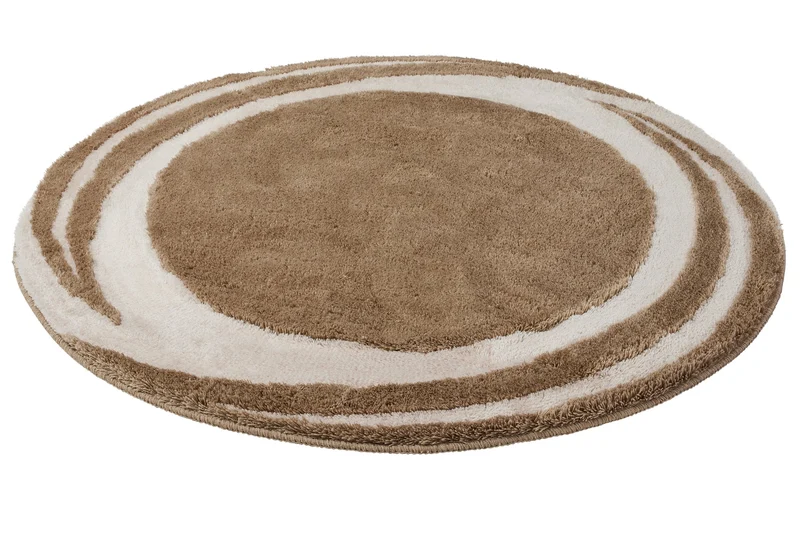 Badteppich MYSTIC Taupe 100 cm rund