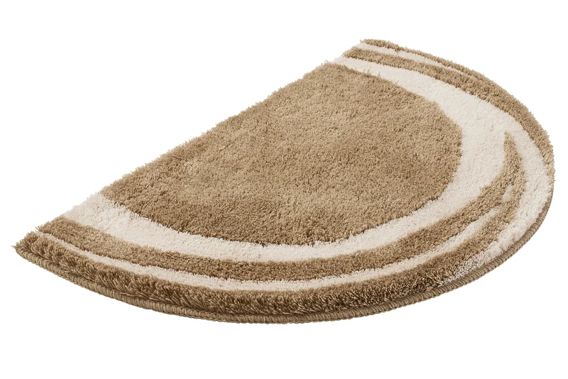 Badteppich MYSTIC Taupe 45 x 70 cm halbrund