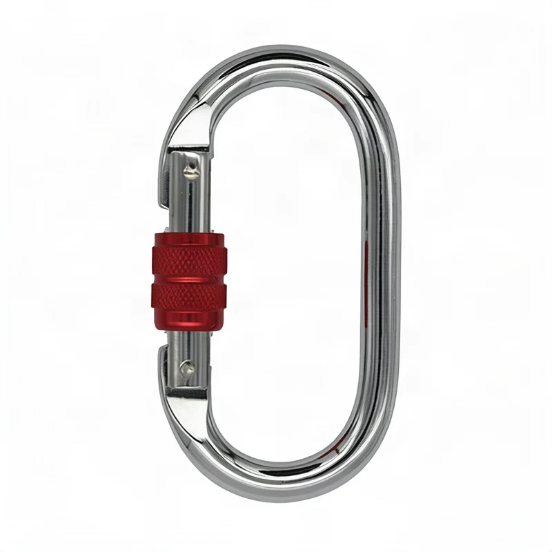Steel carabiner for climbing, 25 KN