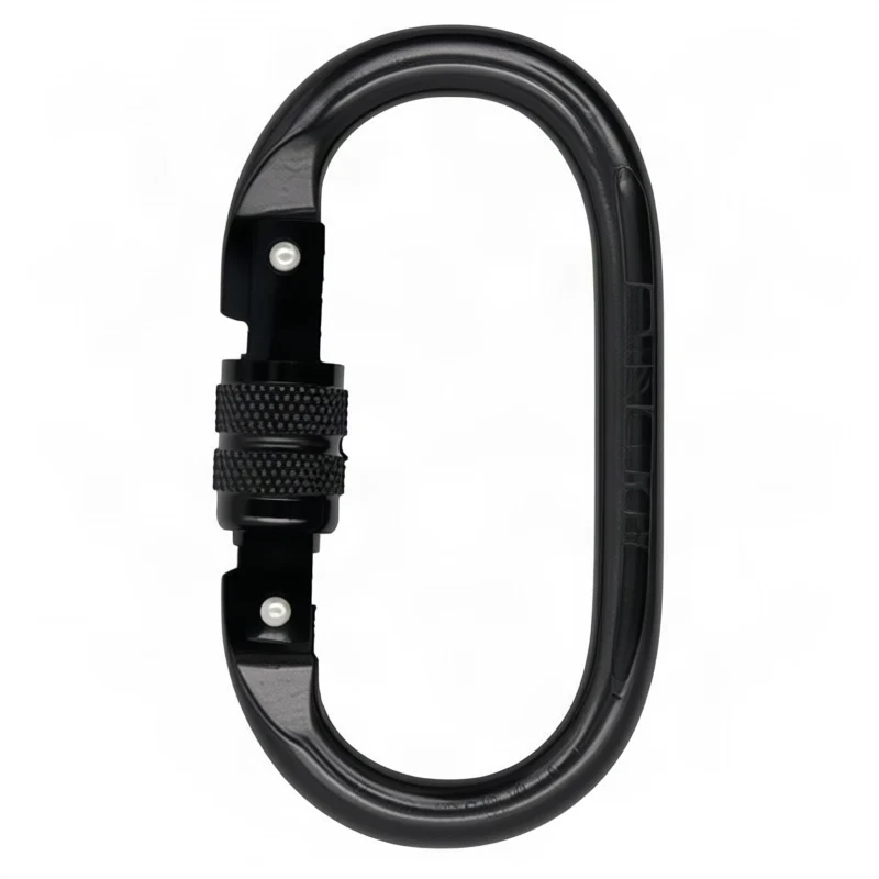 Steel carabiner for climbing, 25 KN