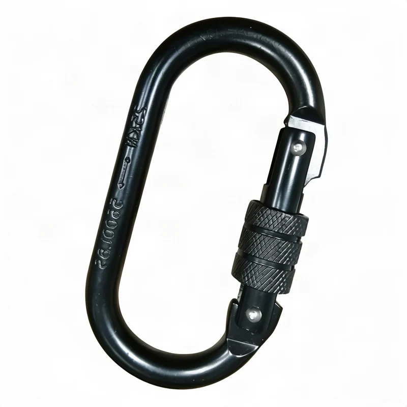 Steel carabiner for climbing, 25 KN